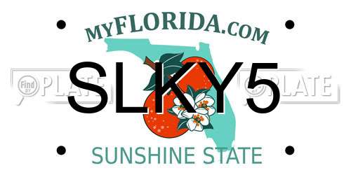 SLKY5 Florida License Plate