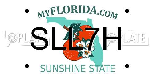 SLL7H Florida License Plate