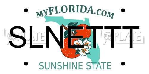 SLNETTT Florida License Plate