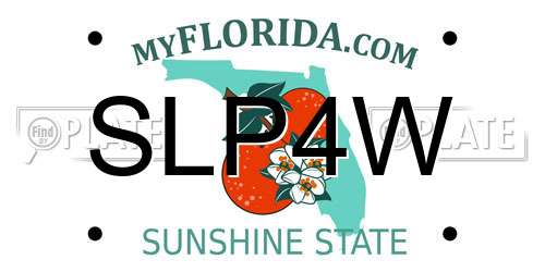 SLP4W Florida License Plate