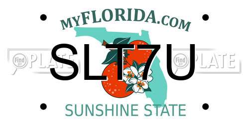 SLT7U Florida License Plate