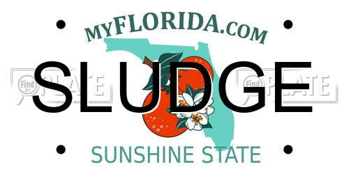 SLUDGE Florida License Plate