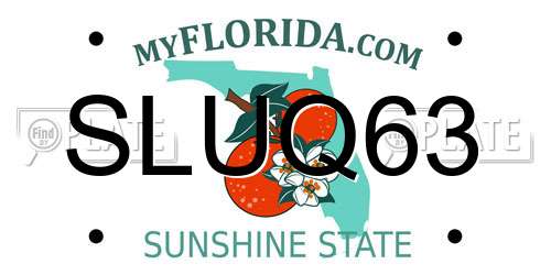 SLUQ63 Florida License Plate