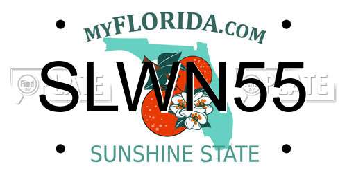 SLWN55 Florida License Plate