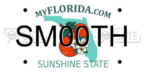 SM00TH Florida License Plate