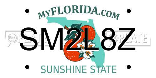 SM2L8Z Florida License Plate