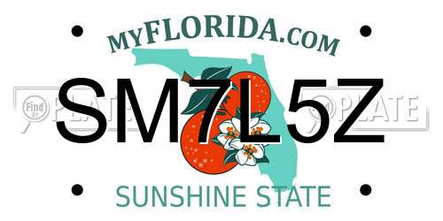 SM7L5Z Florida License Plate