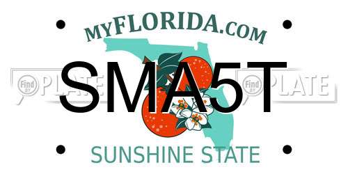 SMA5T Florida License Plate