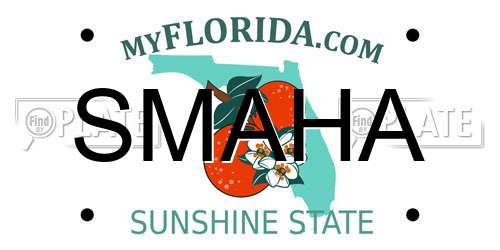 SMAHA Florida License Plate