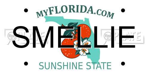 SMELLIE Florida License Plate