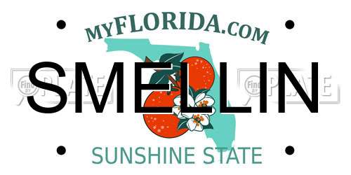 SMELLIN Florida License Plate