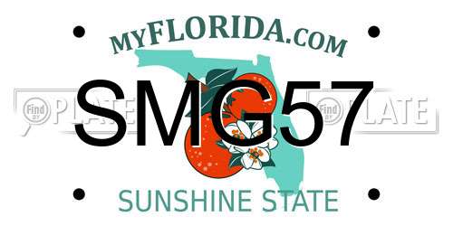 SMG57 Florida License Plate