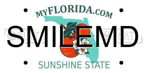 SMILEMD Florida License Plate
