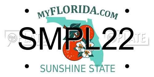 SMPL22 Florida License Plate
