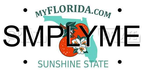 SMPLYME Florida License Plate