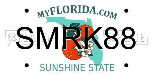 SMRK88 Florida License Plate