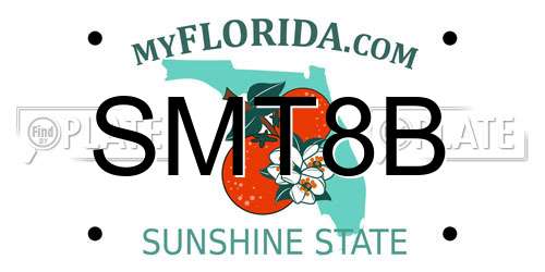 SMT8B Florida License Plate