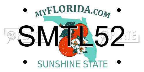 SMTL52 Florida License Plate