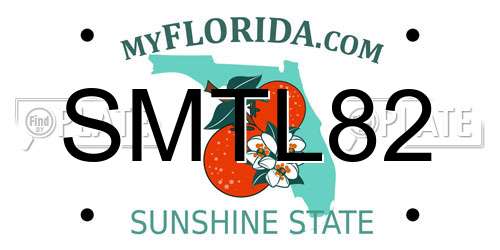 SMTL82 Florida License Plate