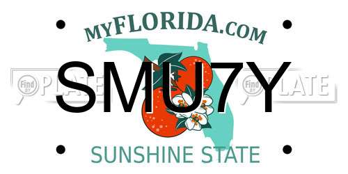 SMU7Y Florida License Plate