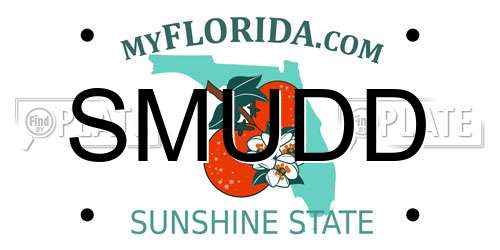 SMUDD Florida License Plate