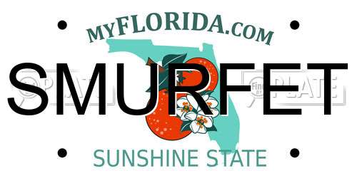 SMURFET Florida License Plate