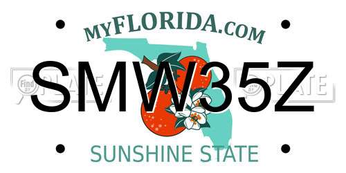 SMW35Z Florida License Plate