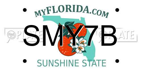 SMY7B Florida License Plate