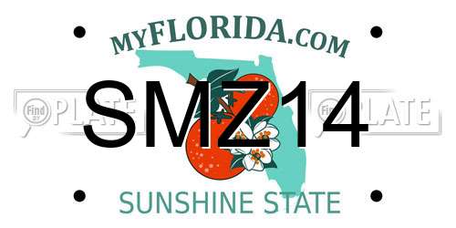 SMZ14 Florida License Plate