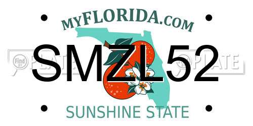 SMZL52 Florida License Plate