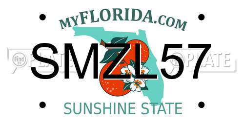 SMZL57 Florida License Plate