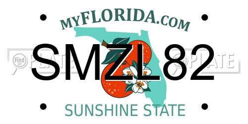 SMZL82 Florida License Plate
