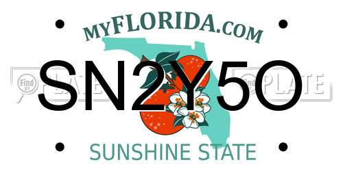 SN2Y5O Florida License Plate