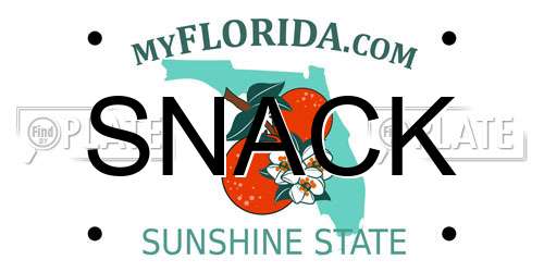 SNACK Florida License Plate