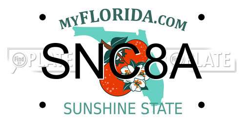 SNC8A Florida License Plate