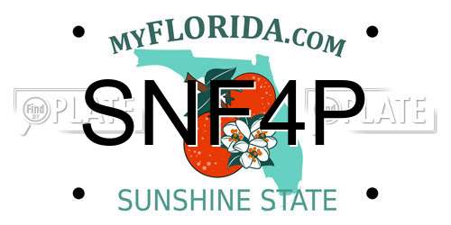 SNF4P Florida License Plate