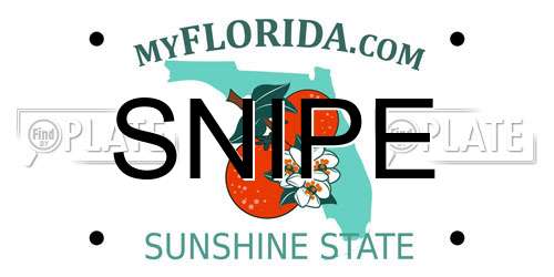 SNIPE Florida License Plate