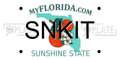 SNKIT Florida License Plate