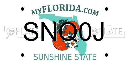 SNQ0J Florida License Plate