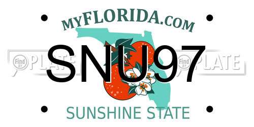 SNU97 Florida License Plate