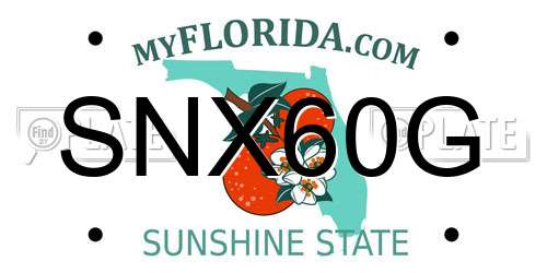 SNX60G Florida License Plate