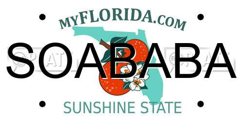 SOABABA Florida License Plate
