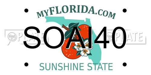 SOAI40 Florida License Plate