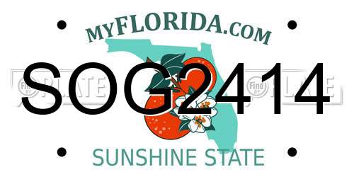 SOG2414 Florida License Plate