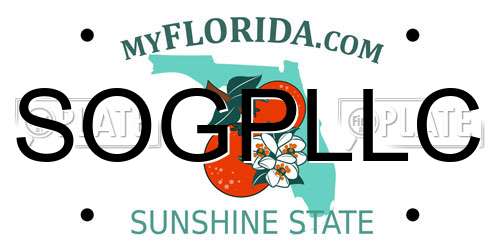 SOGPLLC Florida License Plate
