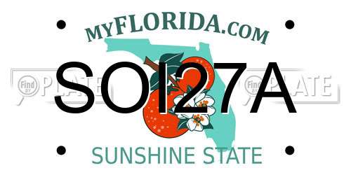 SOI27A Florida License Plate