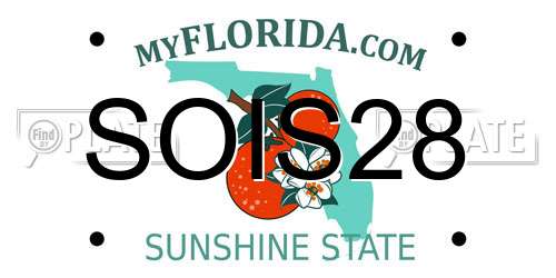 SOIS28 Florida License Plate