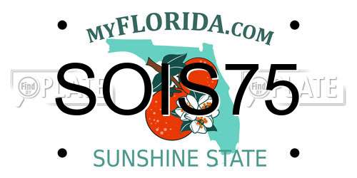 SOIS75 Florida License Plate