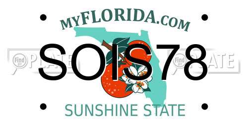 SOIS78 Florida License Plate