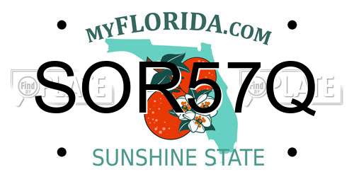 SOR57Q Florida License Plate